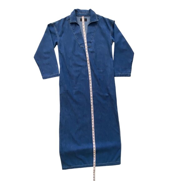 Banana Republic Cotton Cruz Oversized Denim Maxi Dress - Picture 13 of 15